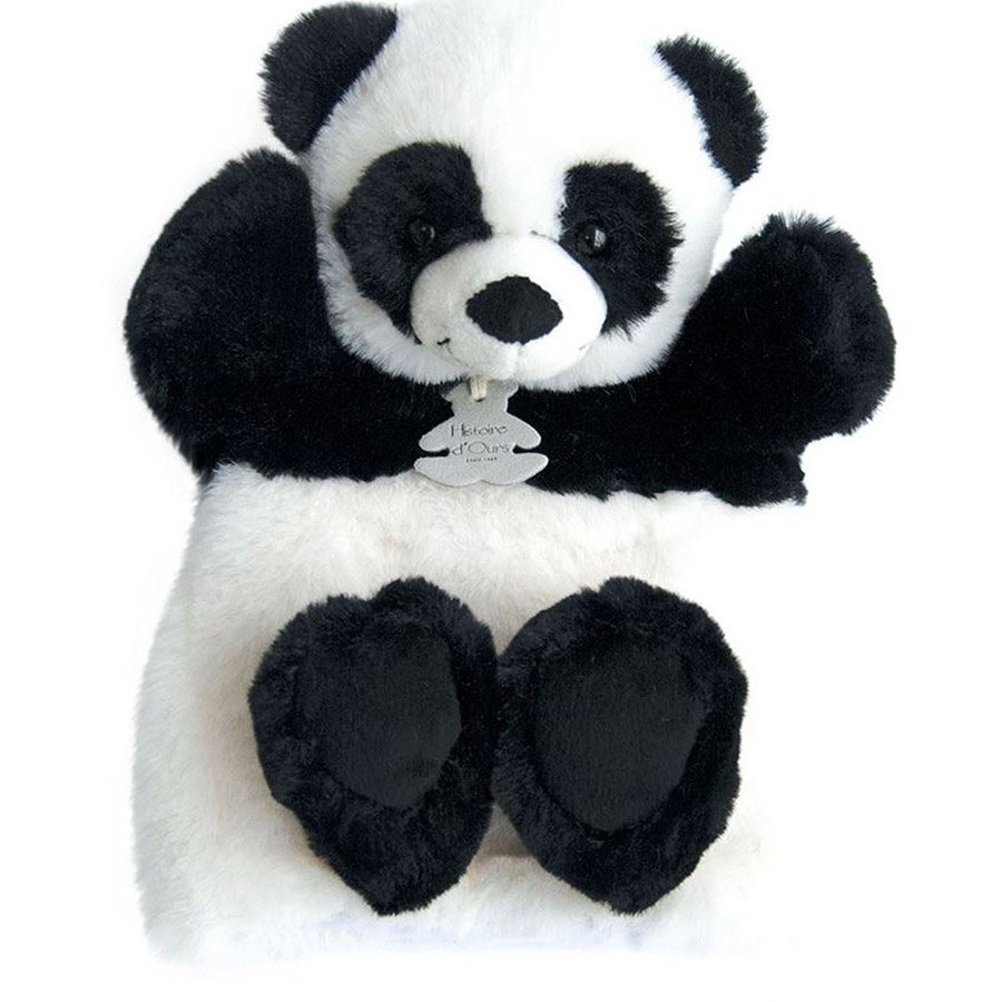 Marionnette à Main Panda Noir et blanc – 25 cm