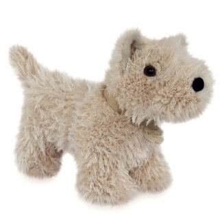 Peluche chien Fox – Ivoire – 25 cm-1