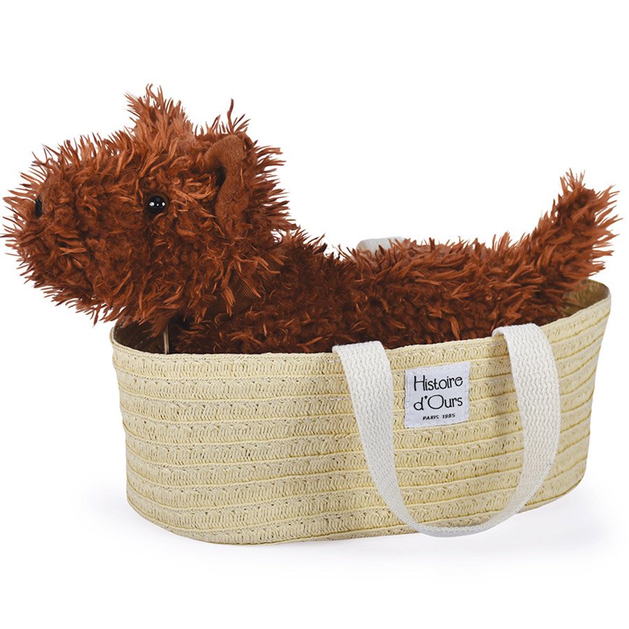 Peluche chien Fox – Marron foncé – 25 cm