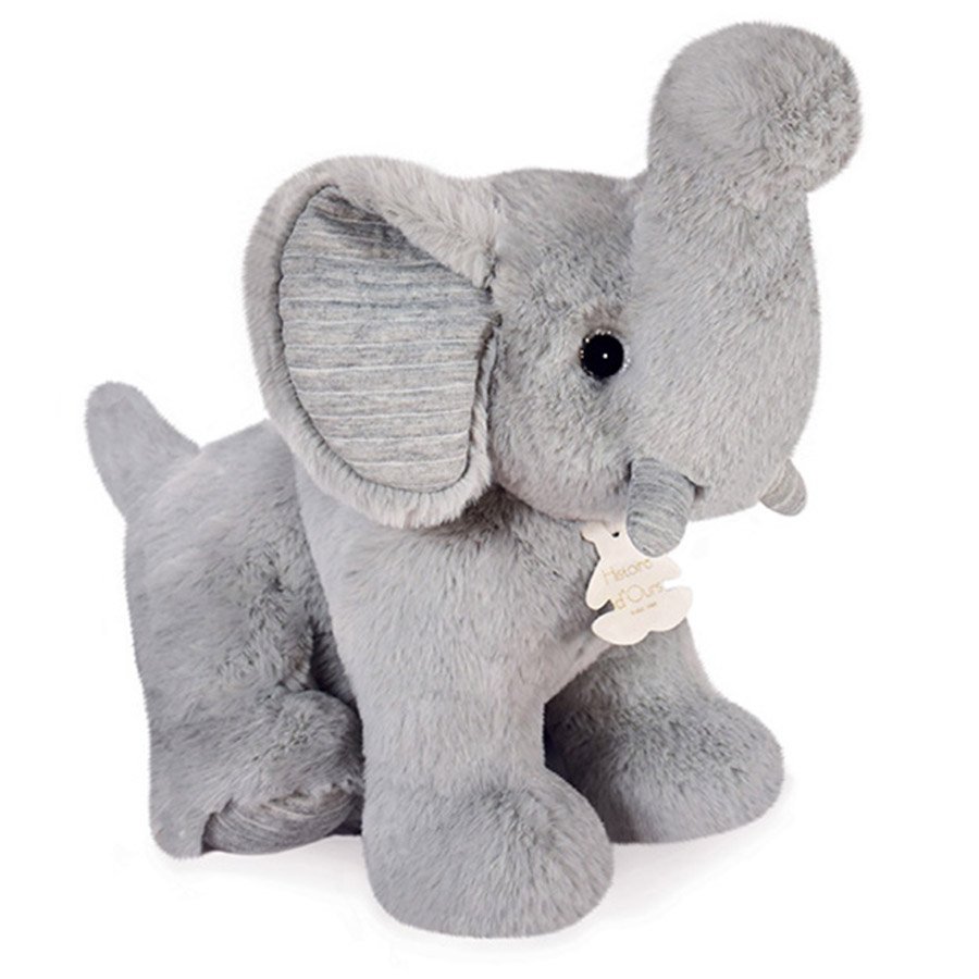 Peluche éléphant Gris – Preppy Chics – 35 cm