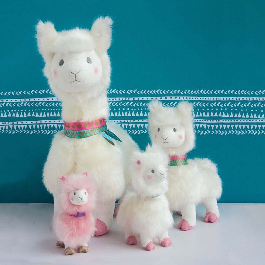 Peluche Lama Blanc – 30 cm-3