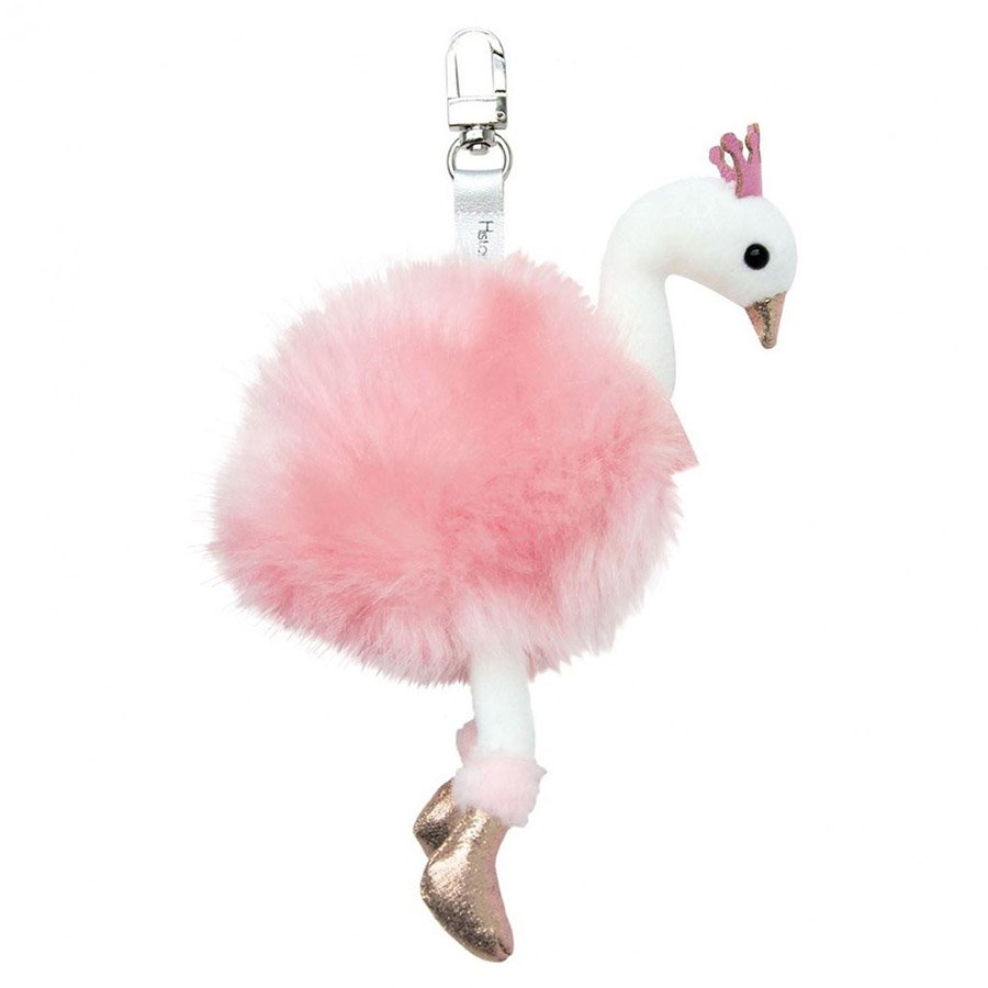 Porte-Clé Peluche Cygne Rose – 19 cm