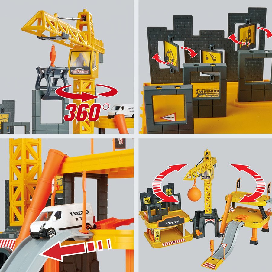 MAJORETTE – CREATIX CONSTRUCTION + 5 VOLVO VEHICLES
