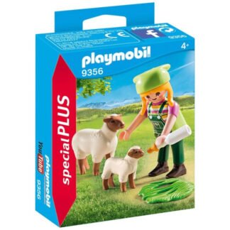 Fermière avec moutons