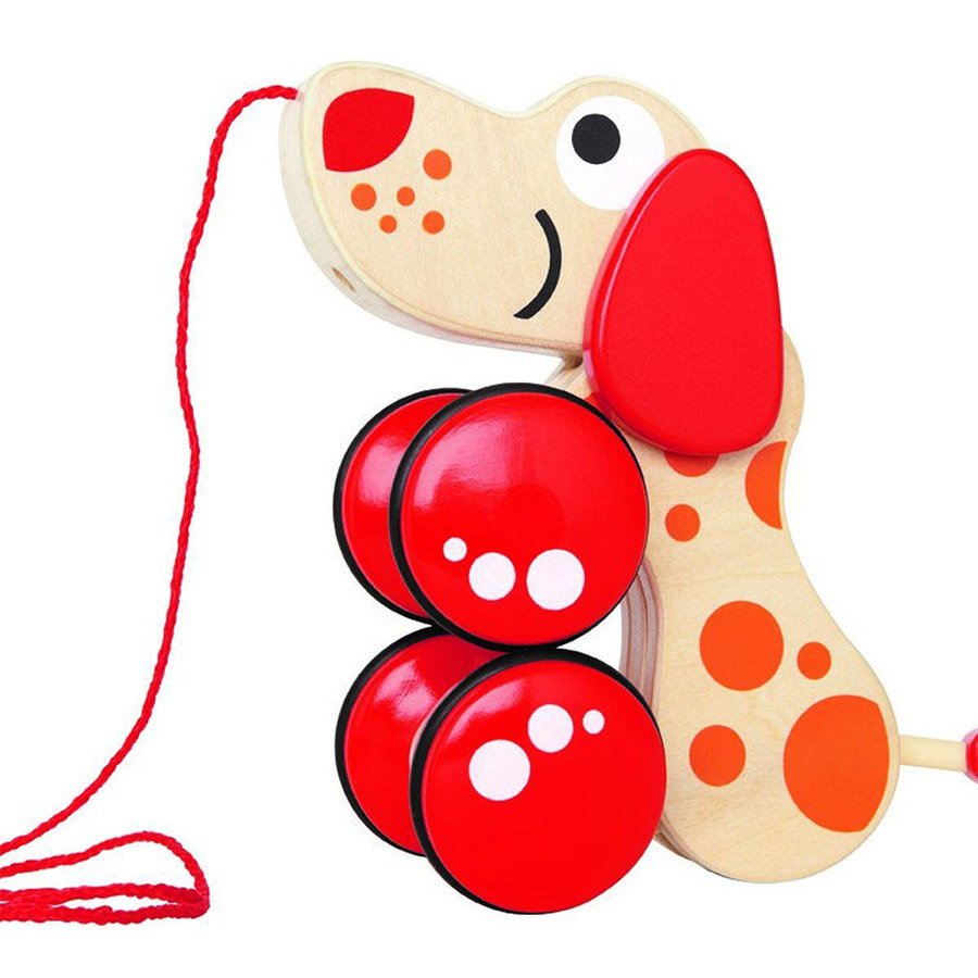 Hape – JOUET À TRAÎNER CHIOT PEPE EN BOIS-1