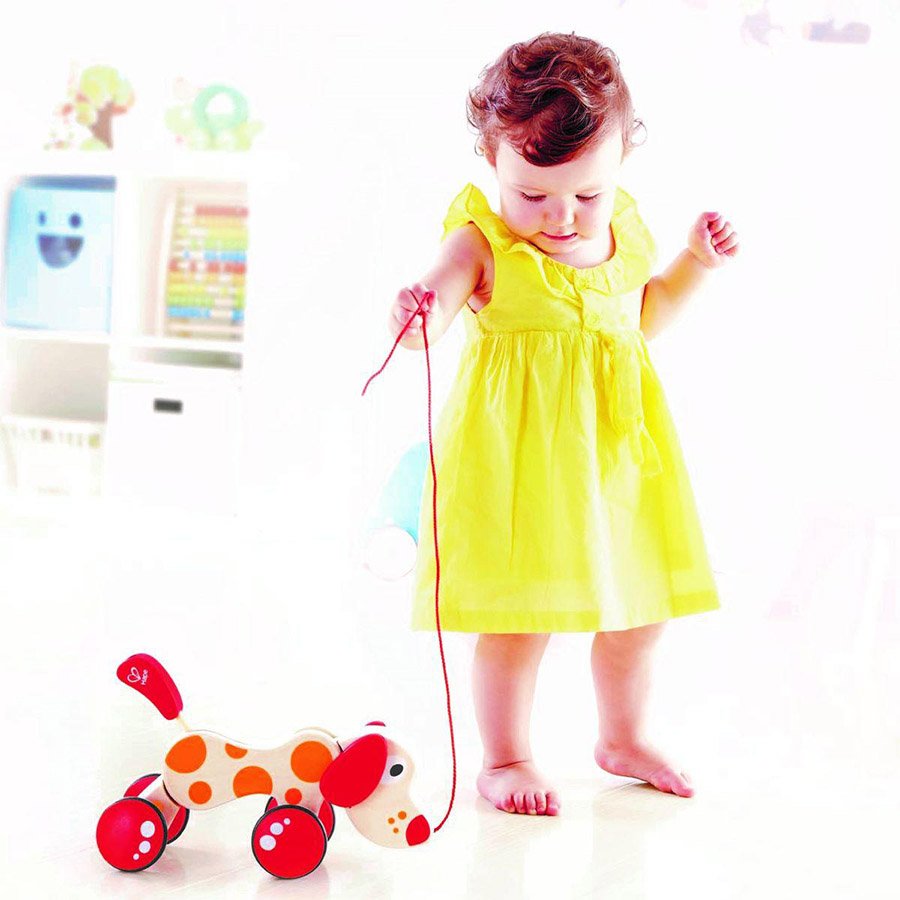 Hape – JOUET À TRAÎNER CHIOT PEPE EN BOIS-2