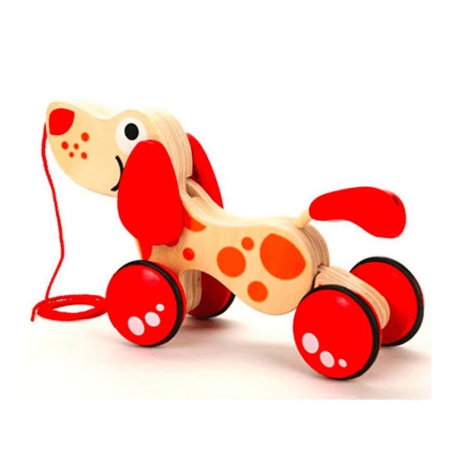 Hape – JOUET À TRAÎNER CHIOT PEPE EN BOIS