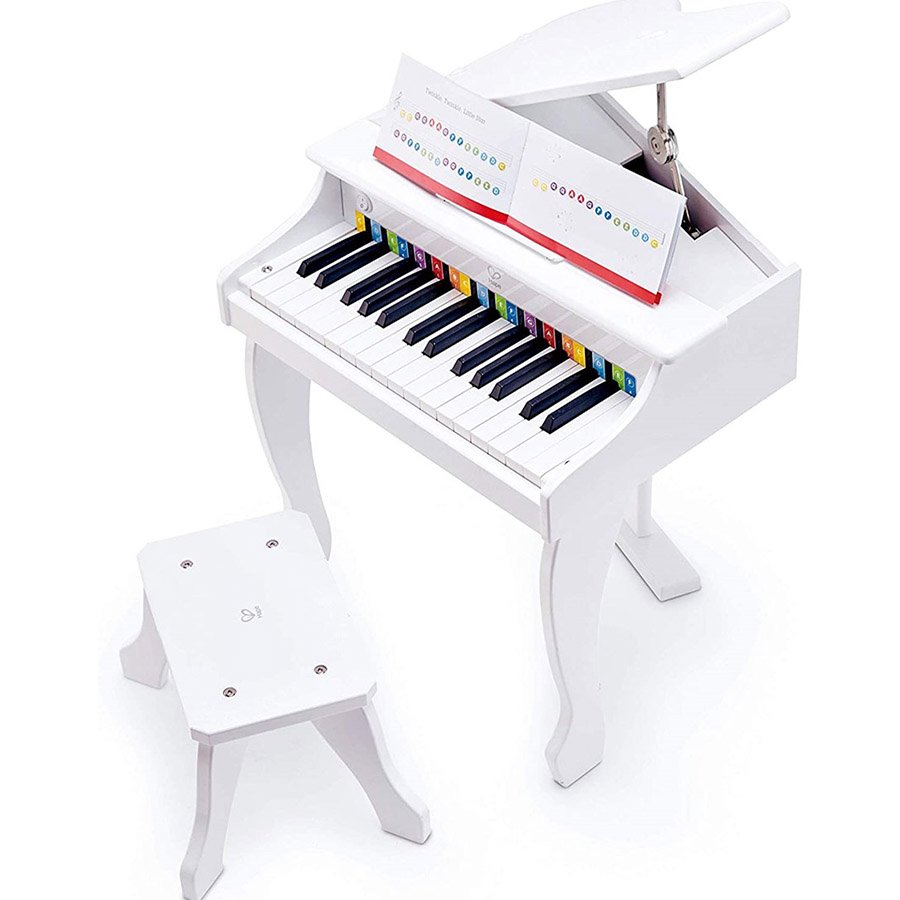 Hape – Piano Deluxe à Queue Blanc-1