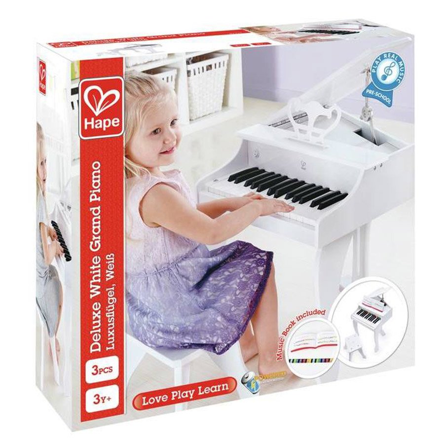 Hape – Piano Deluxe à Queue Blanc