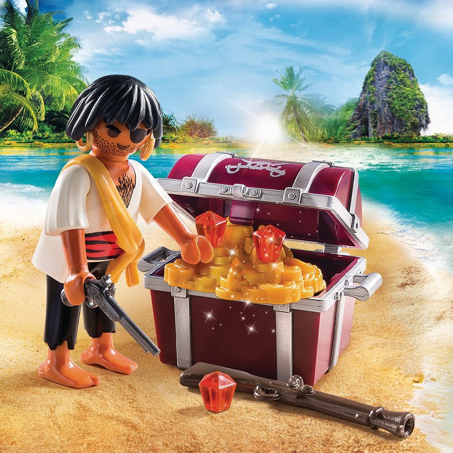 PIRATE AVEC COFFRE-1