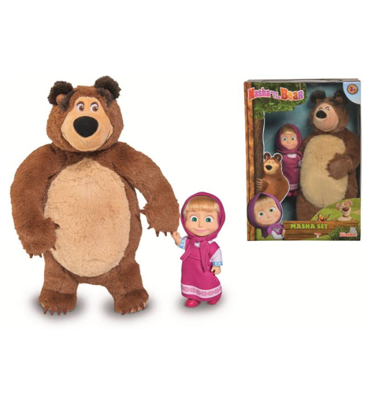 SIMBA - Peluche Ourson Michka + Masha