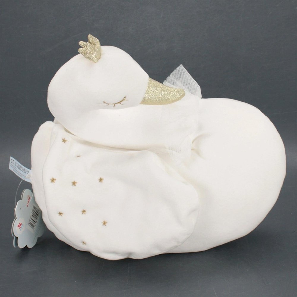 NICOTOY – Coussin Cygne blanc 40 cm-1
