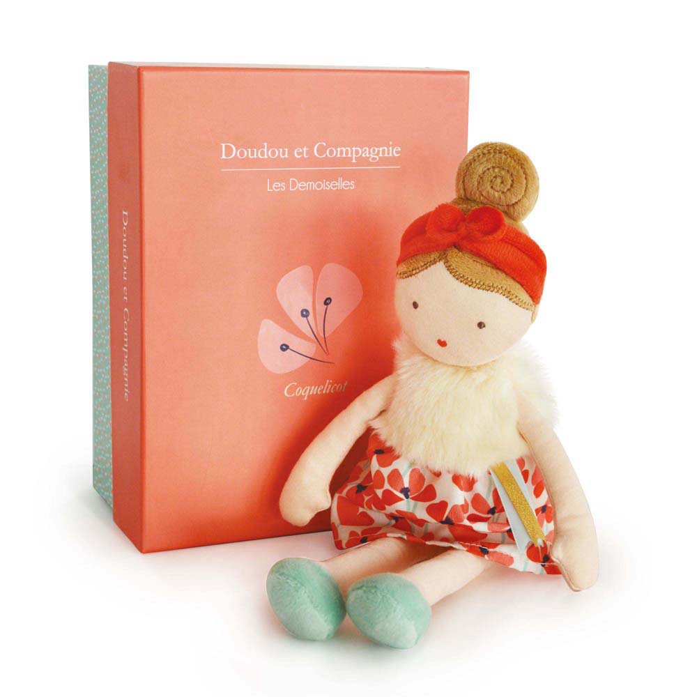 Poupée de chiffon Les Vintages – Coquelicot – 30 cm-1