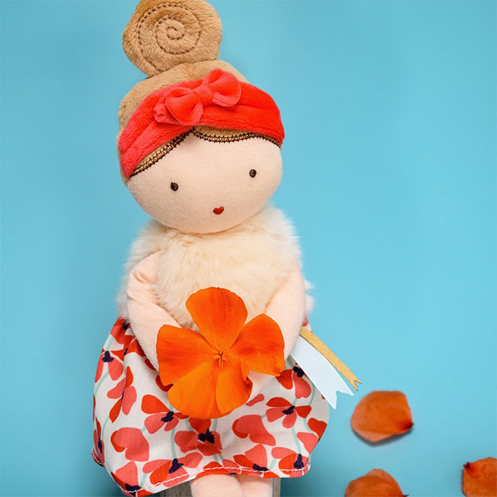 Poupée de chiffon Les Vintages – Coquelicot – 30 cm-4
