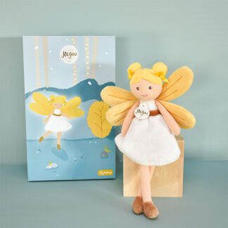 Poupée souple Fée Aurore – Blanche et Jaune – 25 cm