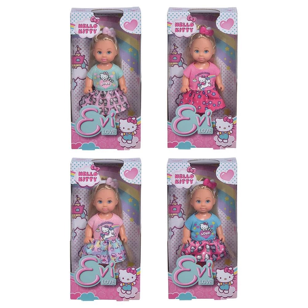 SIMBA -POUPEE EVI LOVE FASHION 12 CM – HELLO KITTY, 4-ASS.