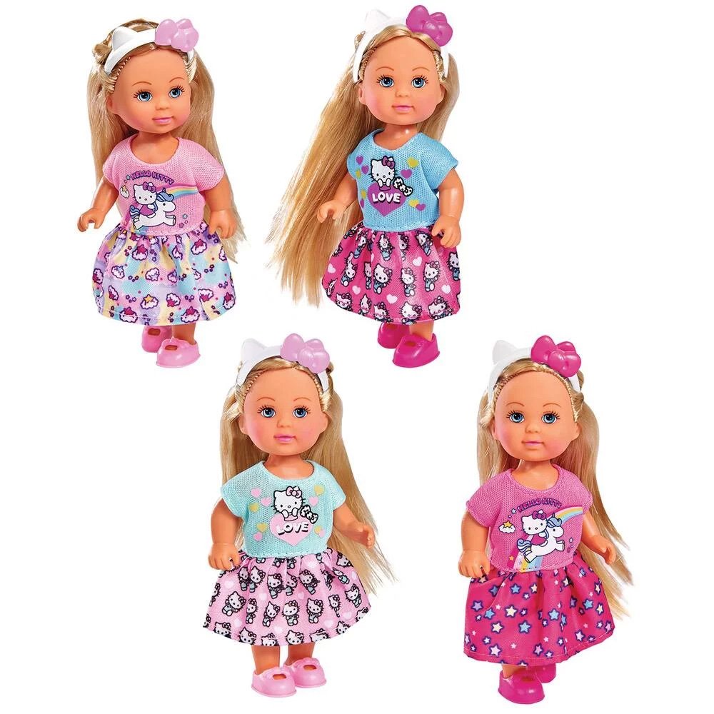 SIMBA -POUPEE EVI LOVE FASHION 12 CM – HELLO KITTY, 4-ASS.-1