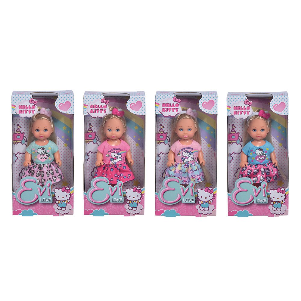 SIMBA -POUPEE EVI LOVE FASHION 12 CM – HELLO KITTY, 4-ASS.