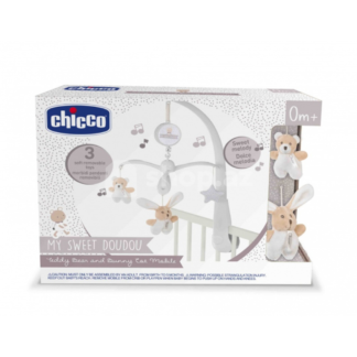 CHICCO Mobile doudou ourson et lapin -1