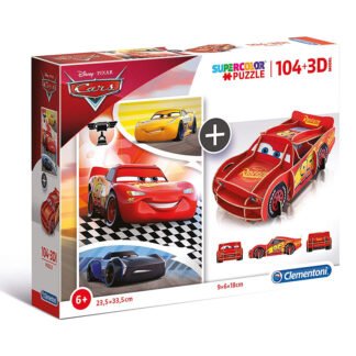 Puzzle 104 pcs + 3D Model – Cars