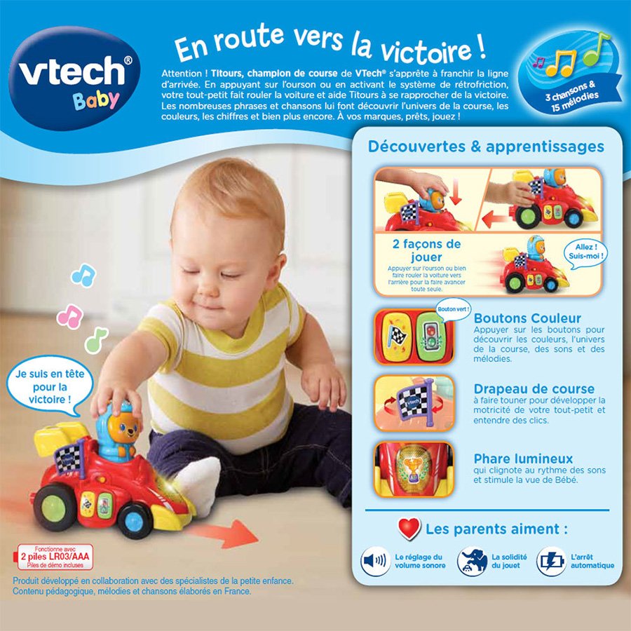 Titours champion de course - jouet roulant