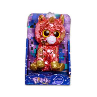 Peluche moonlight licorne rose et doré