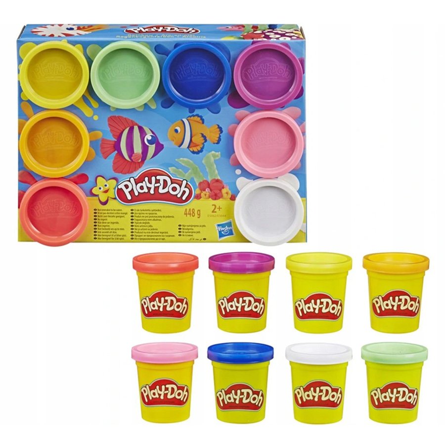 play doh 8 pots de pate a modeler arc en ciel-2