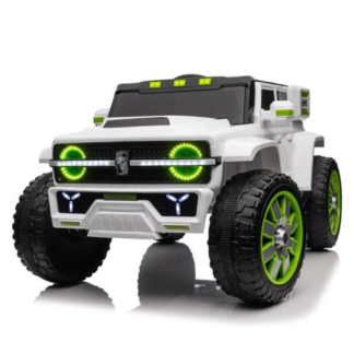 4x4 voiture électrique enfant 4 roues motrices blanche 12V