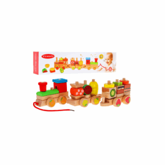 Train éducatif en bois 30 pcs