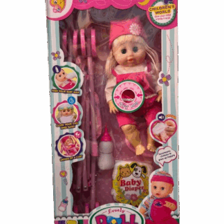 Ensemble de Poupée et poussette avec son et accessoires
