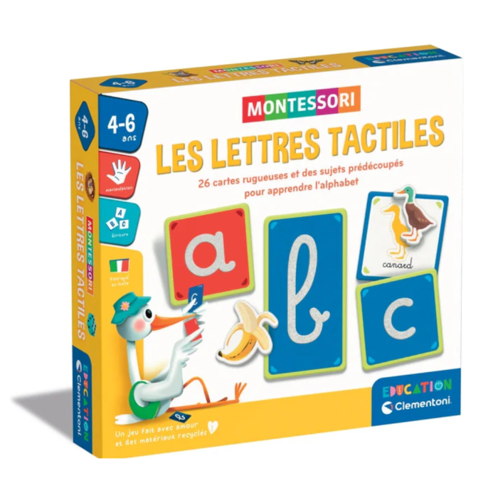 Les lettres tactiles - Montessori - CLEMENTONI