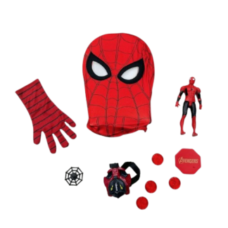 masque spiderman avec figurine et gants