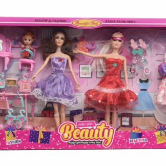 Ensemble de poupées avec accecoires pour filles